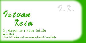 istvan keim business card